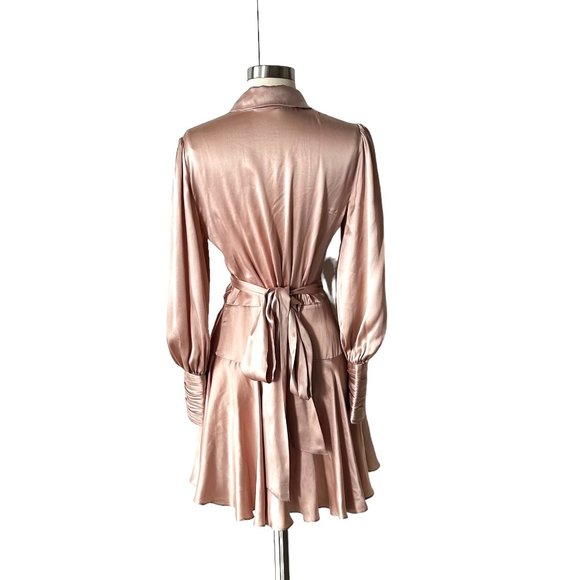Zimmermann Pink Satin Mini Dress - Picture 5 of 10